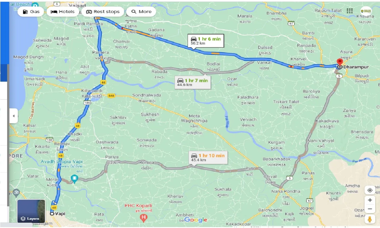 vapi-to-dharampur-one-way