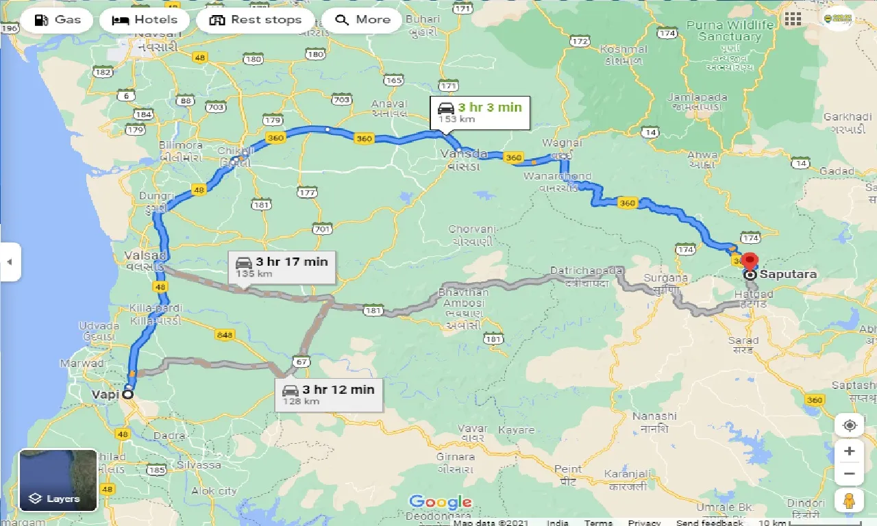vapi-to-saputara-one-way