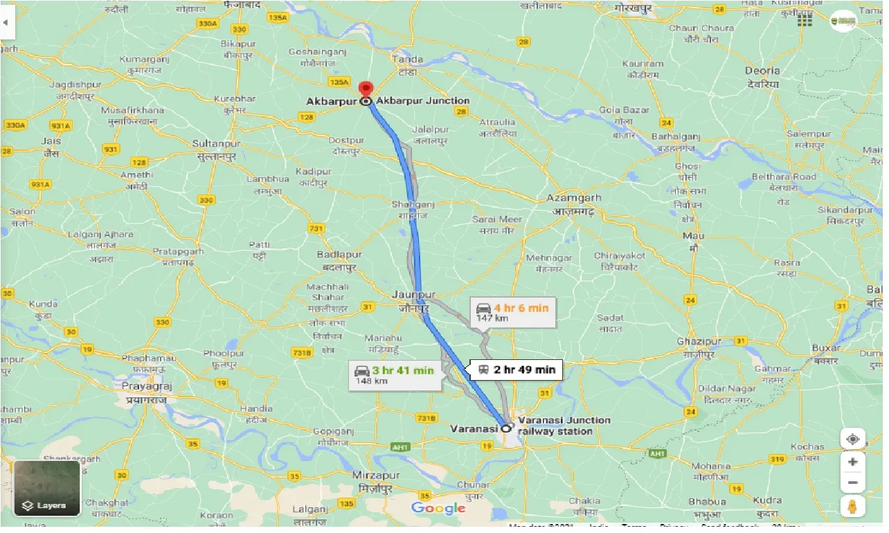 varanasi-to-akbarpur-one-way