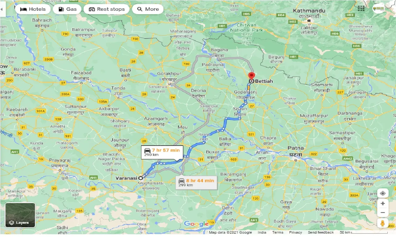 varanasi-to-bettiah-round-trip