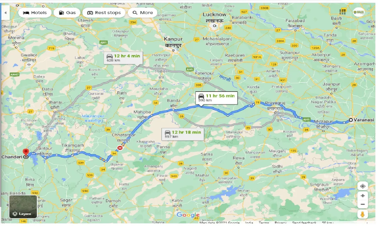 varanasi-to-chanderi-one-way