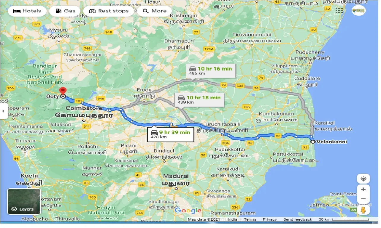 velankanni-to-ooty-round-trip