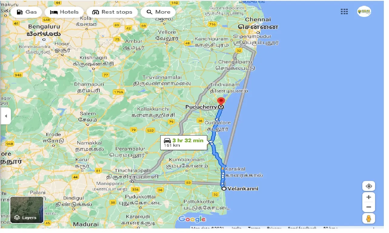 velankanni-to-pondicherry-one-way