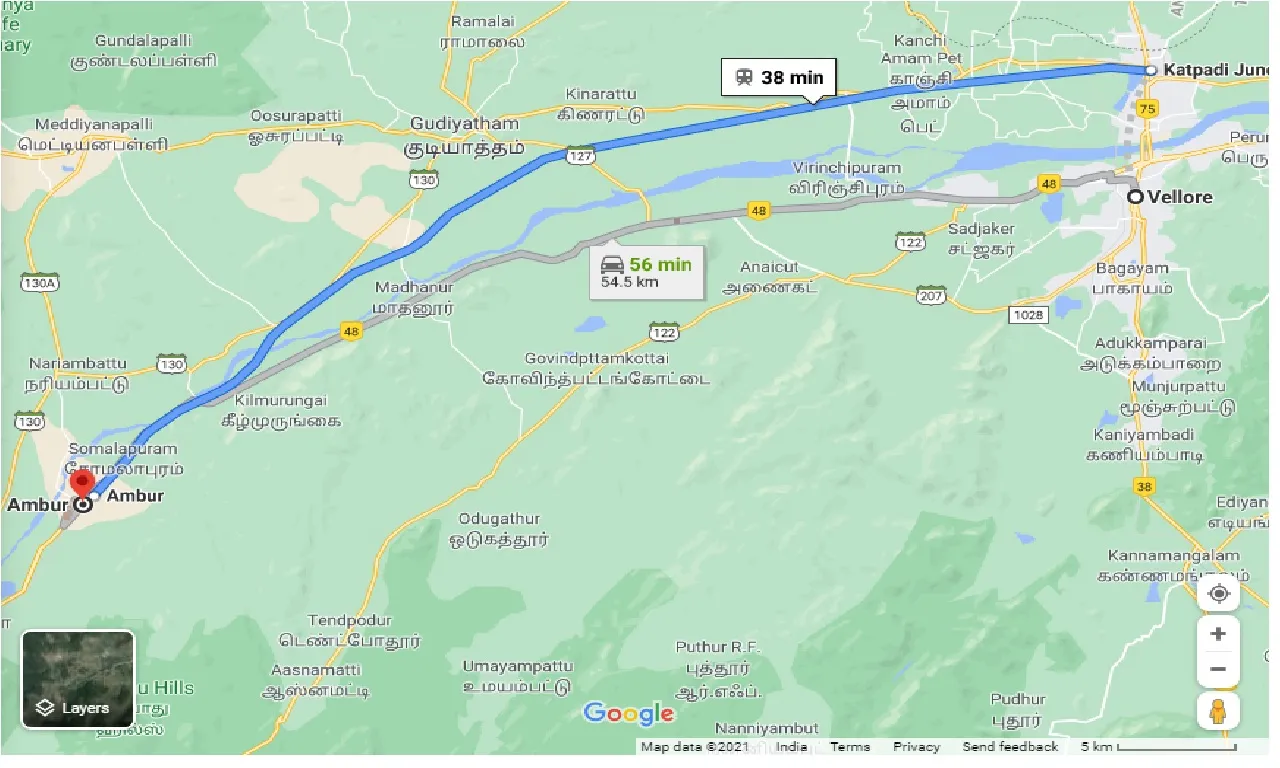 vellore-to-ambur-taxi