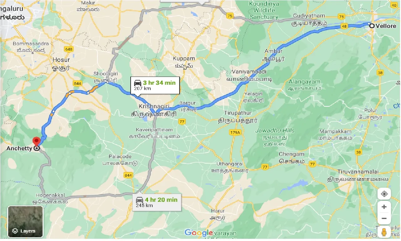 vellore-to-anchetty-one-way