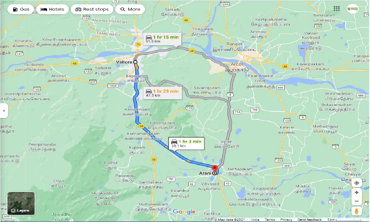 vellore-to-arni-one-way