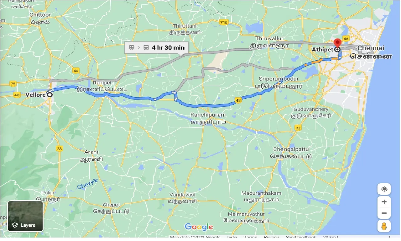 vellore-to-athipet-one-way