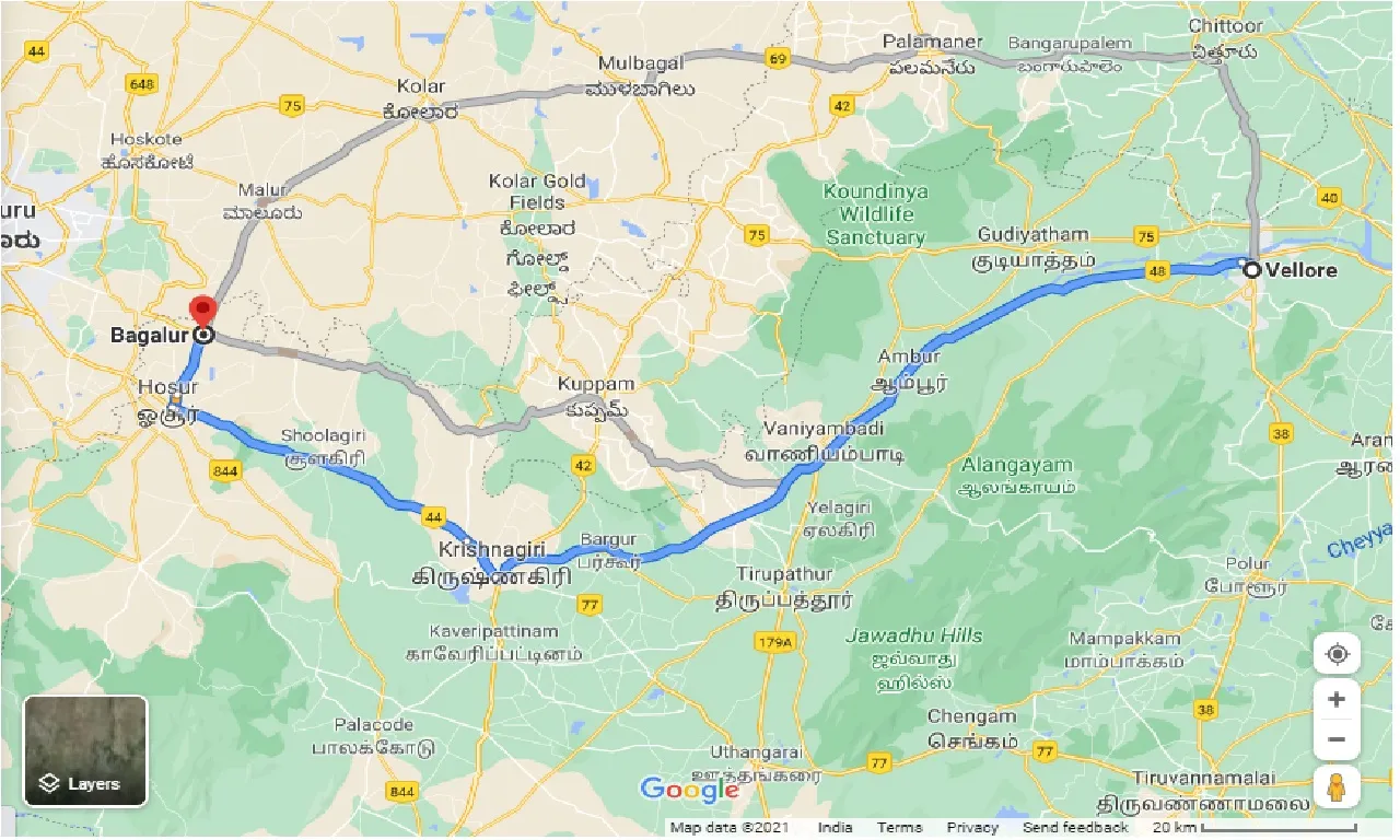 vellore-to-bagalur-one-way