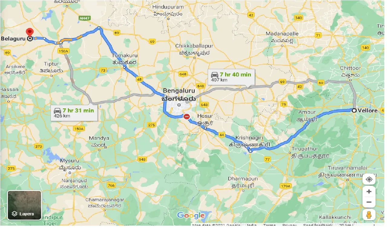 Vellore To Belaguru Taxi vellore-to-belaguru-taxi