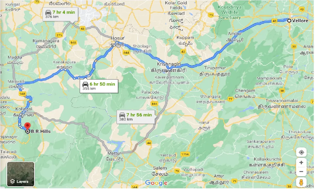 vellore-to-br-hills-taxi