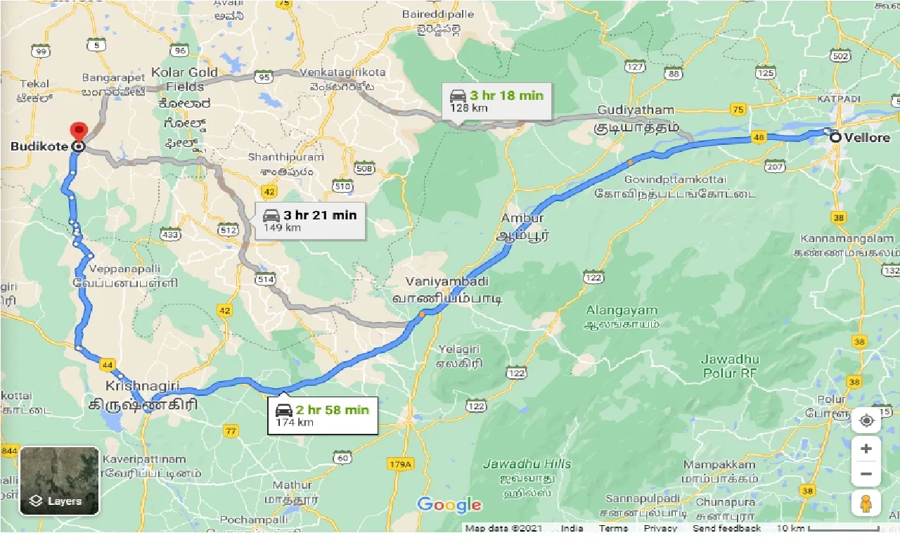 vellore-to-budikote-taxi