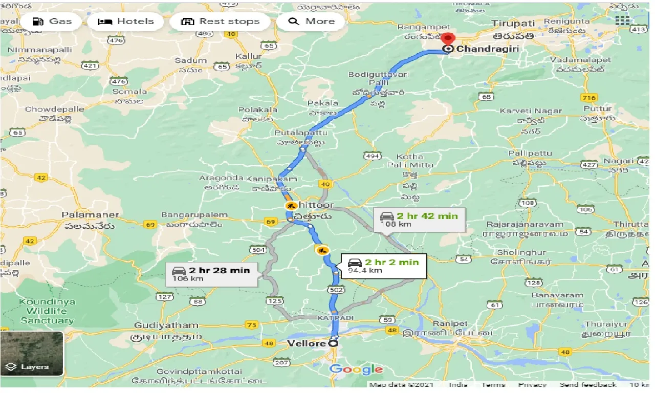 vellore-to-chandragiri-taxi