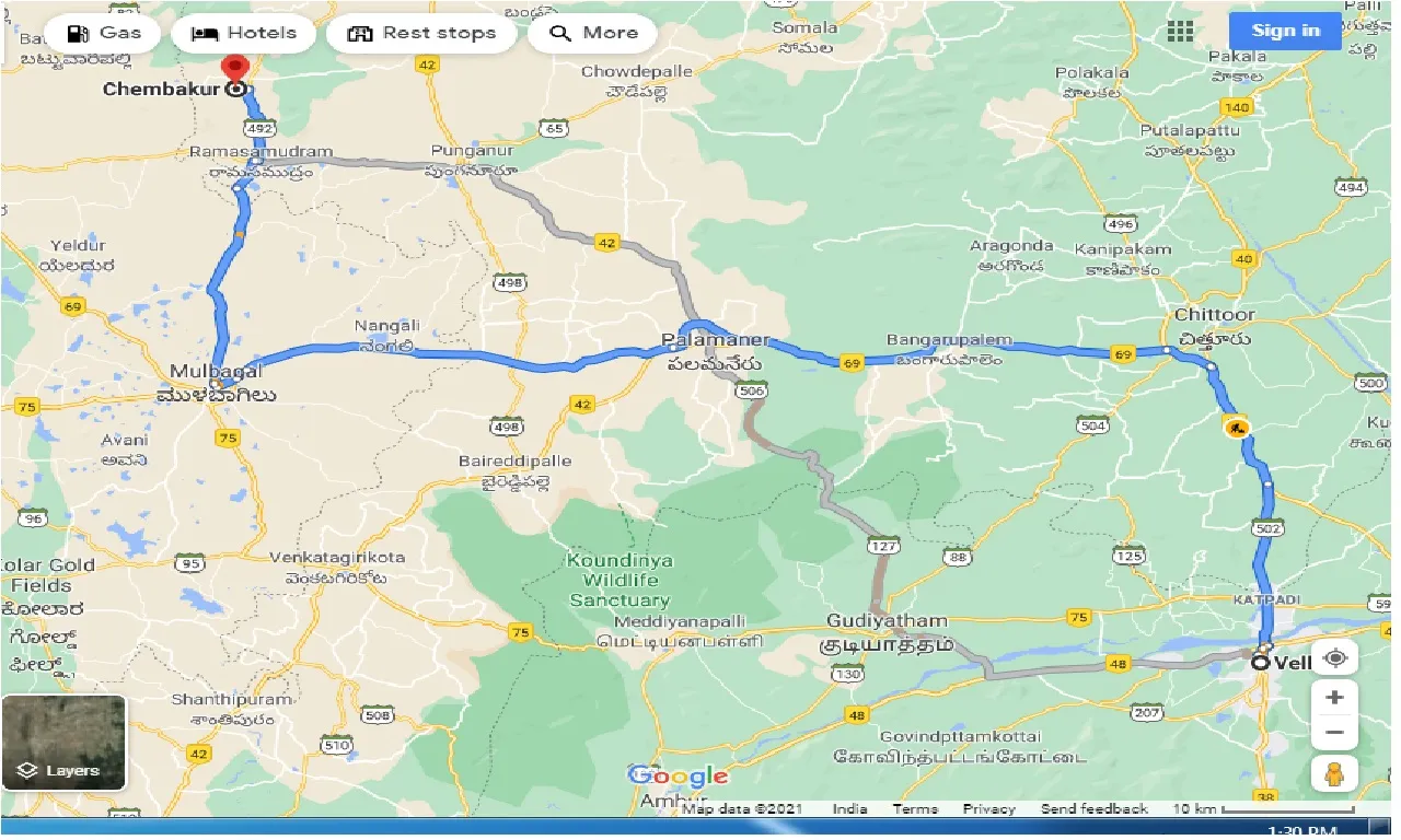 vellore-to-chembakur-taxi