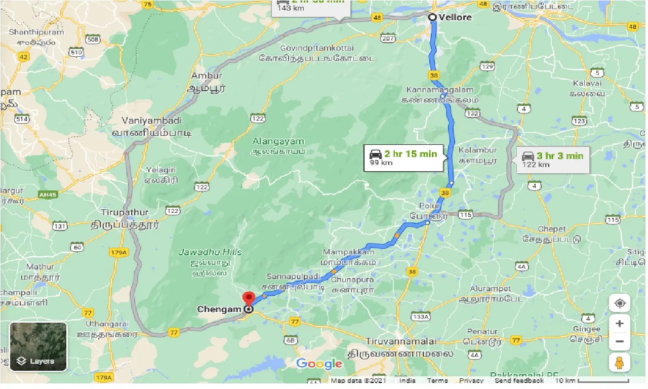 Vellore To Chengam One Way vellore-to-chengam-one-way