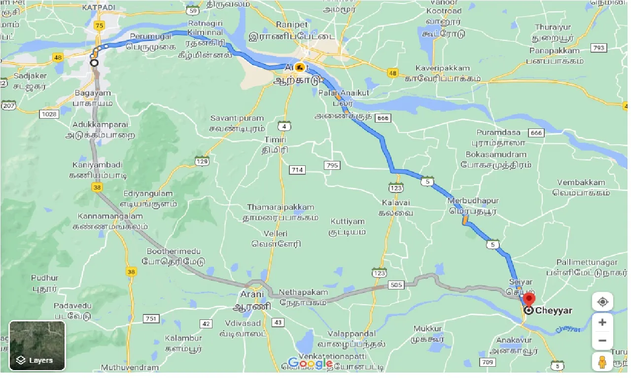 vellore-to-cheyyar-one-way