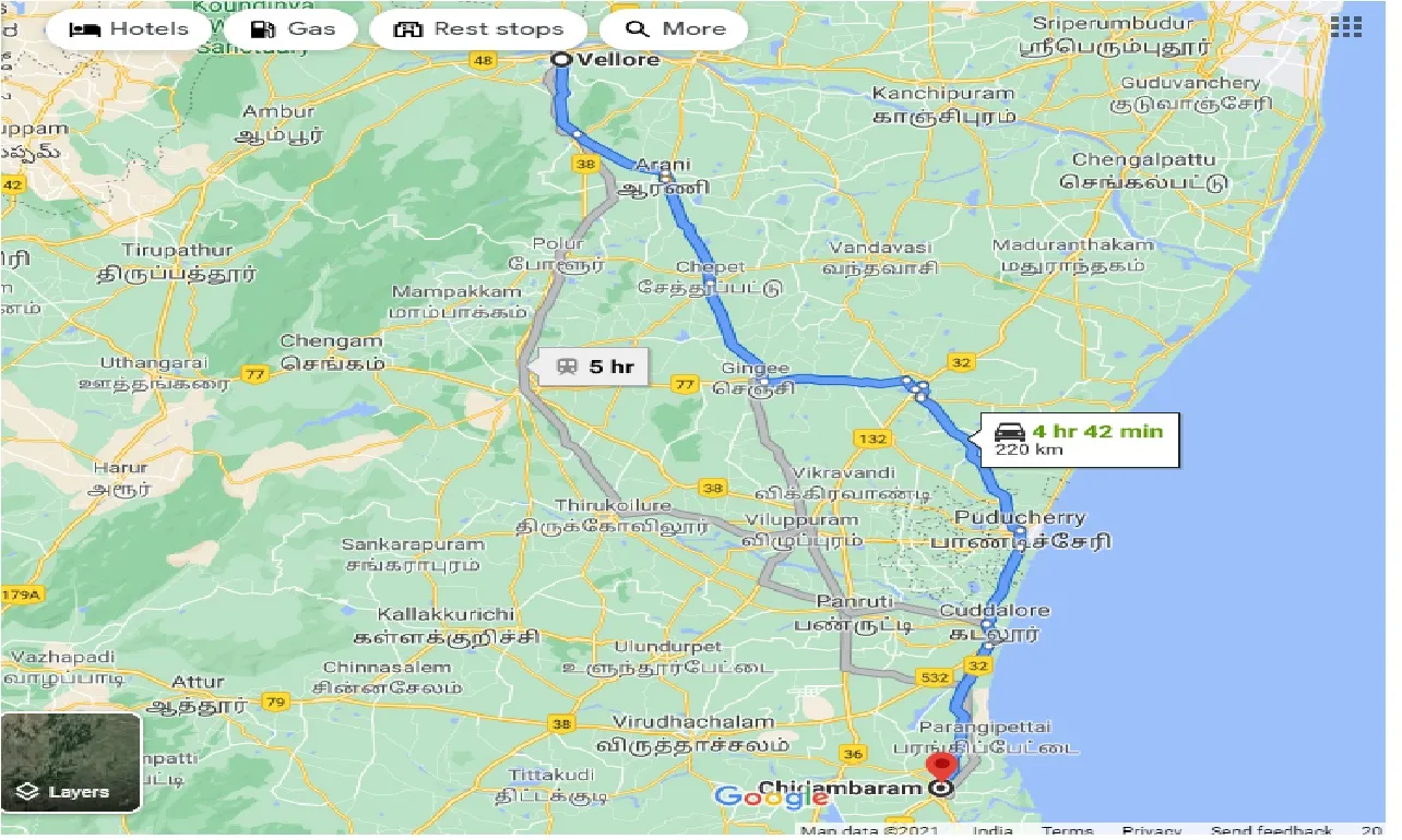 vellore-to-chidambaram-taxi