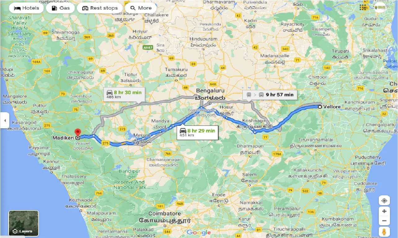 vellore-to-coorg-round-trip