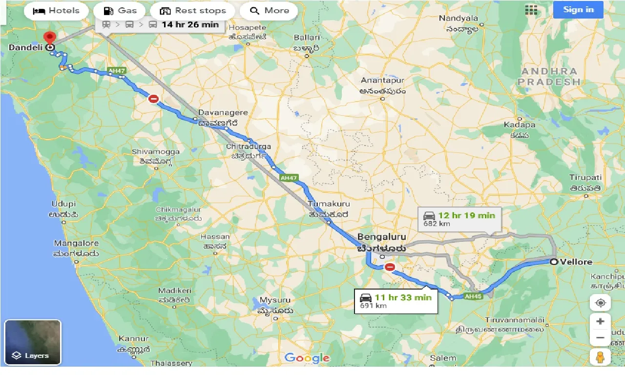 vellore-to-dandeli-one-way