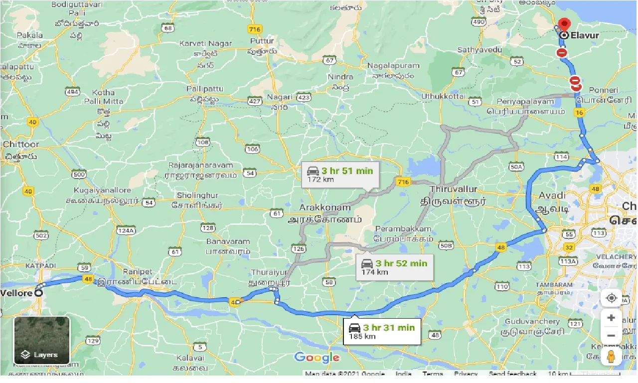 vellore-to-elavur-one-way