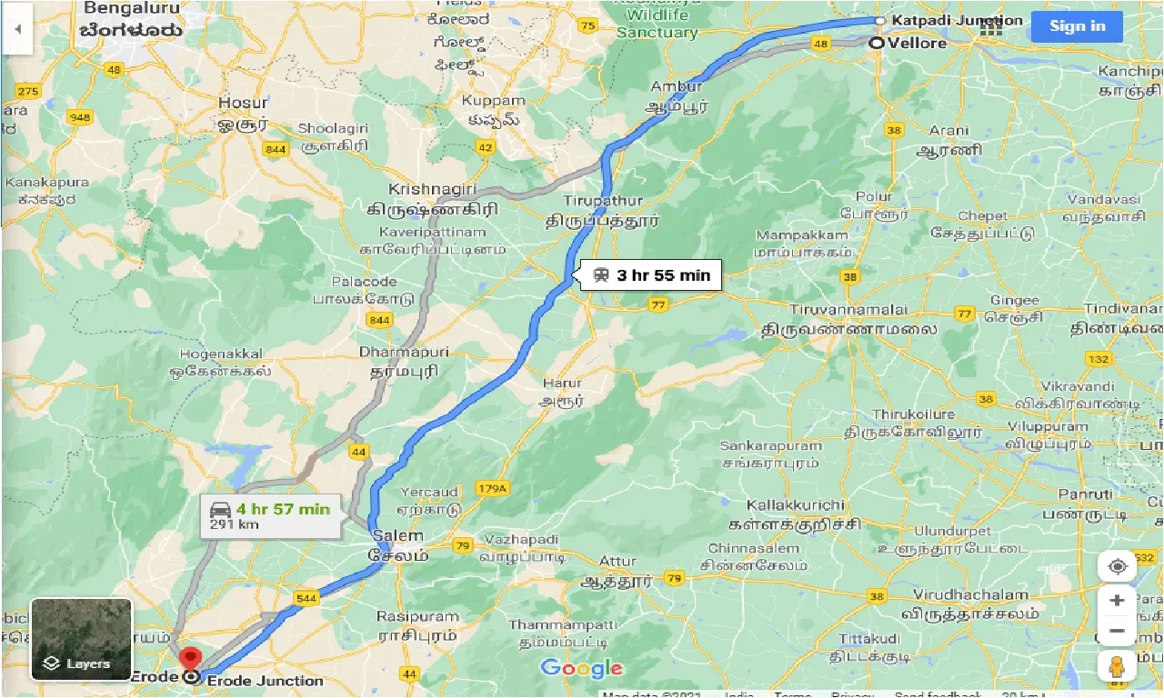 vellore-to-erode-one-way