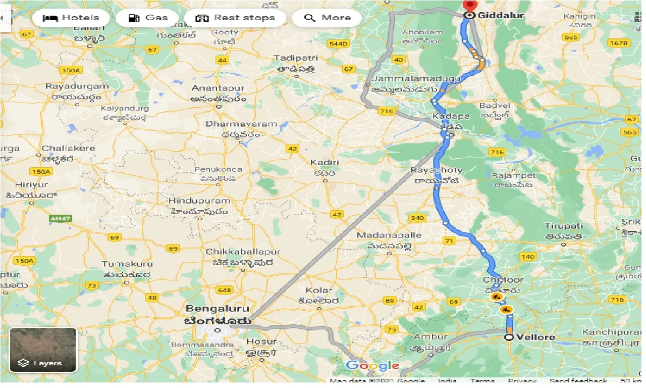 vellore-to-giddalur-taxi