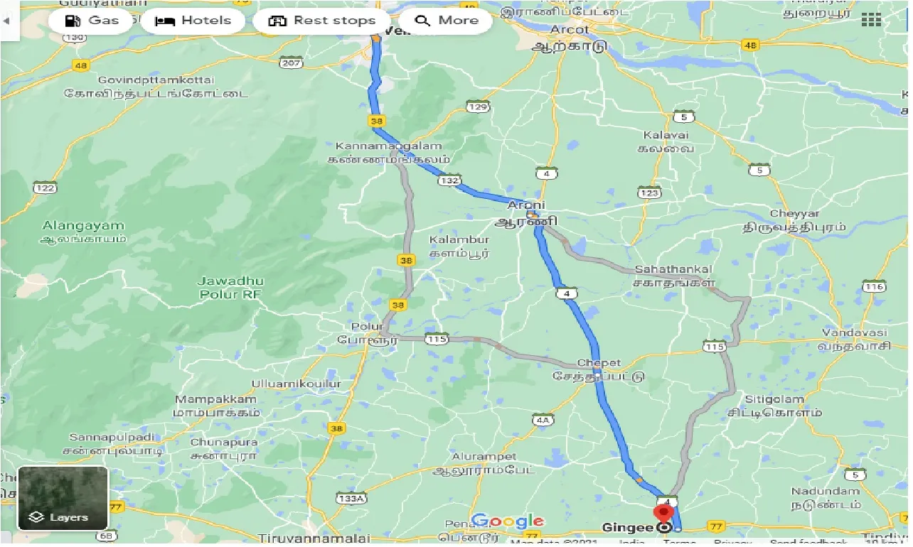 vellore-to-gingee-one-way