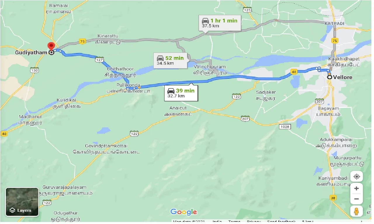 vellore-to-gudiyatham-taxi
