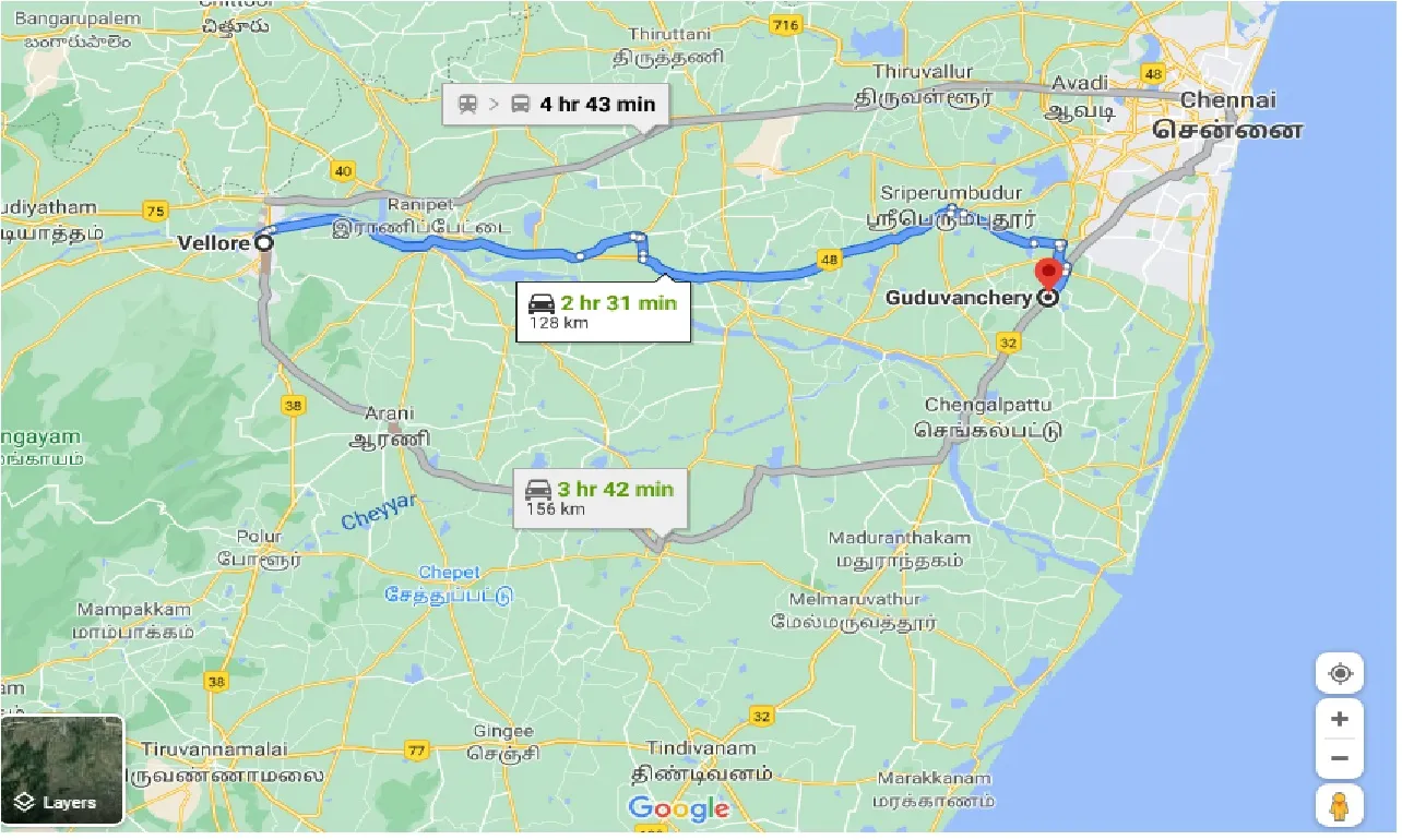 vellore-to-guduvanchery-one-way