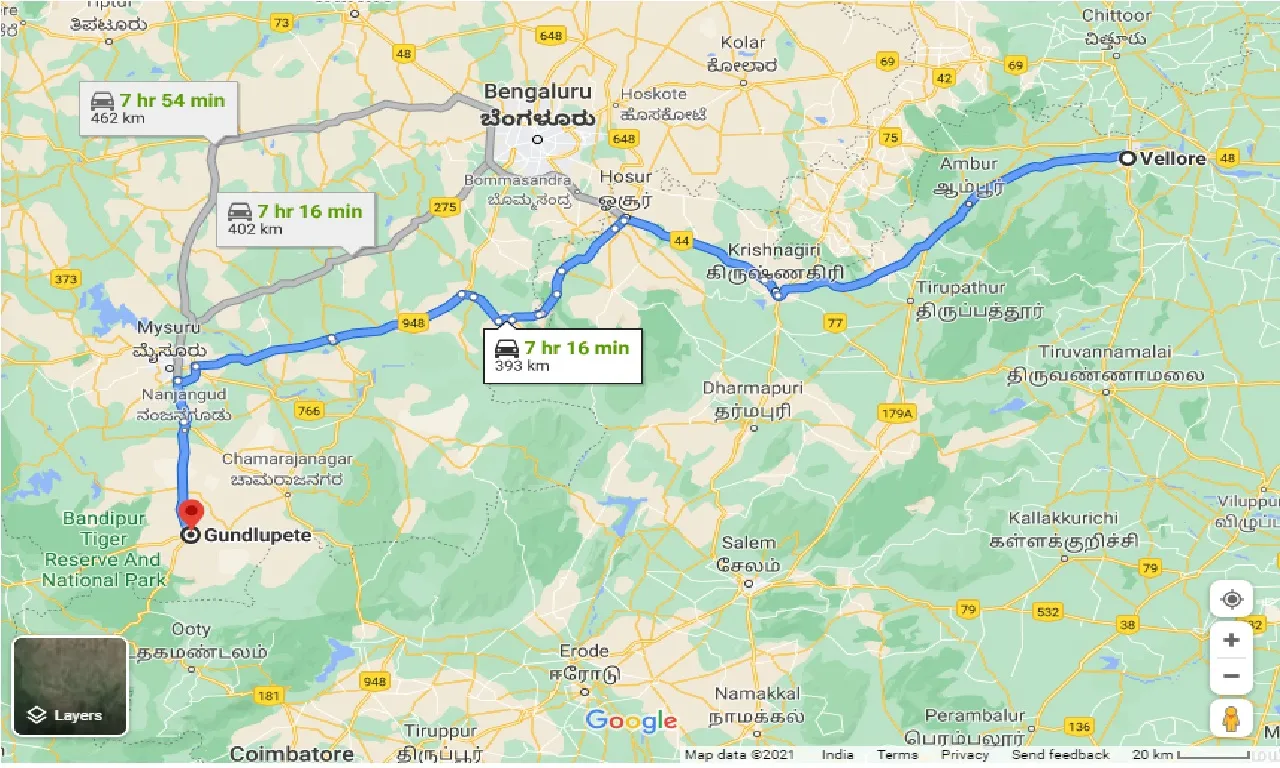 vellore-to-gundlupete-taxi