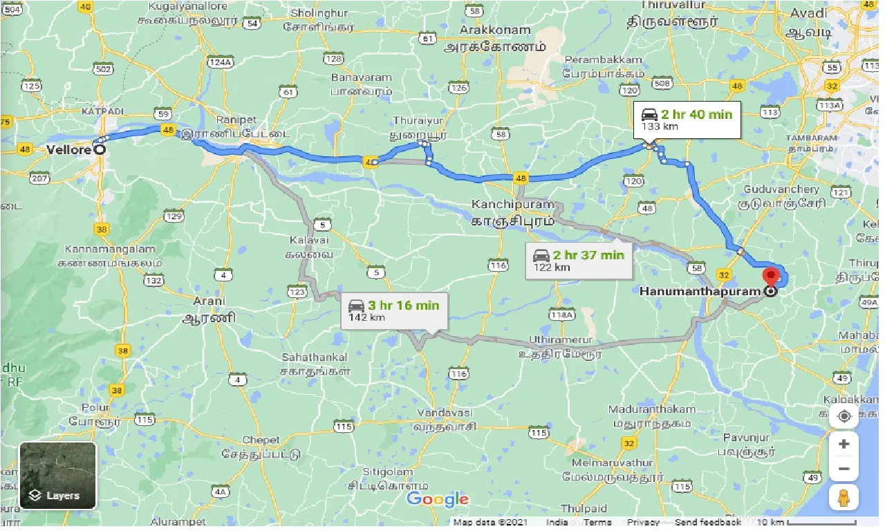 vellore-to-hanumanthapuram-one-way