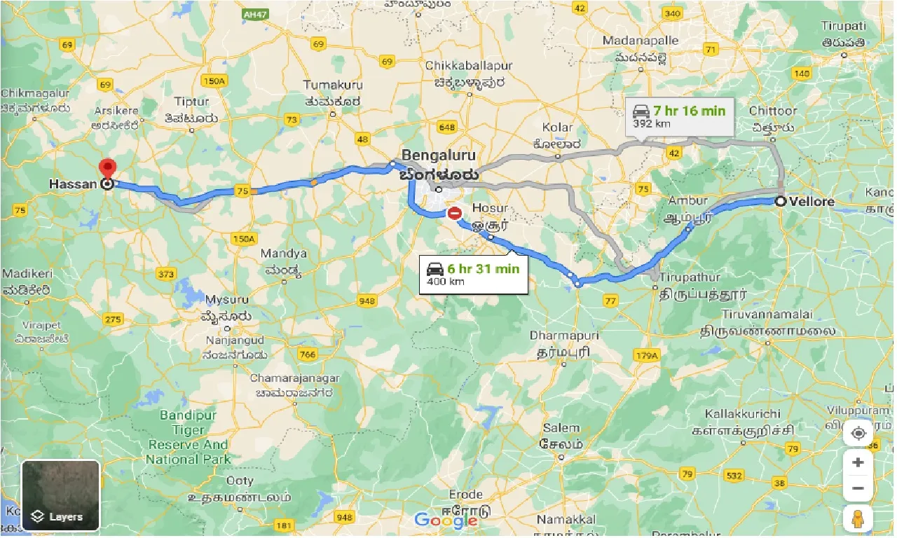 vellore-to-hassan-taxi