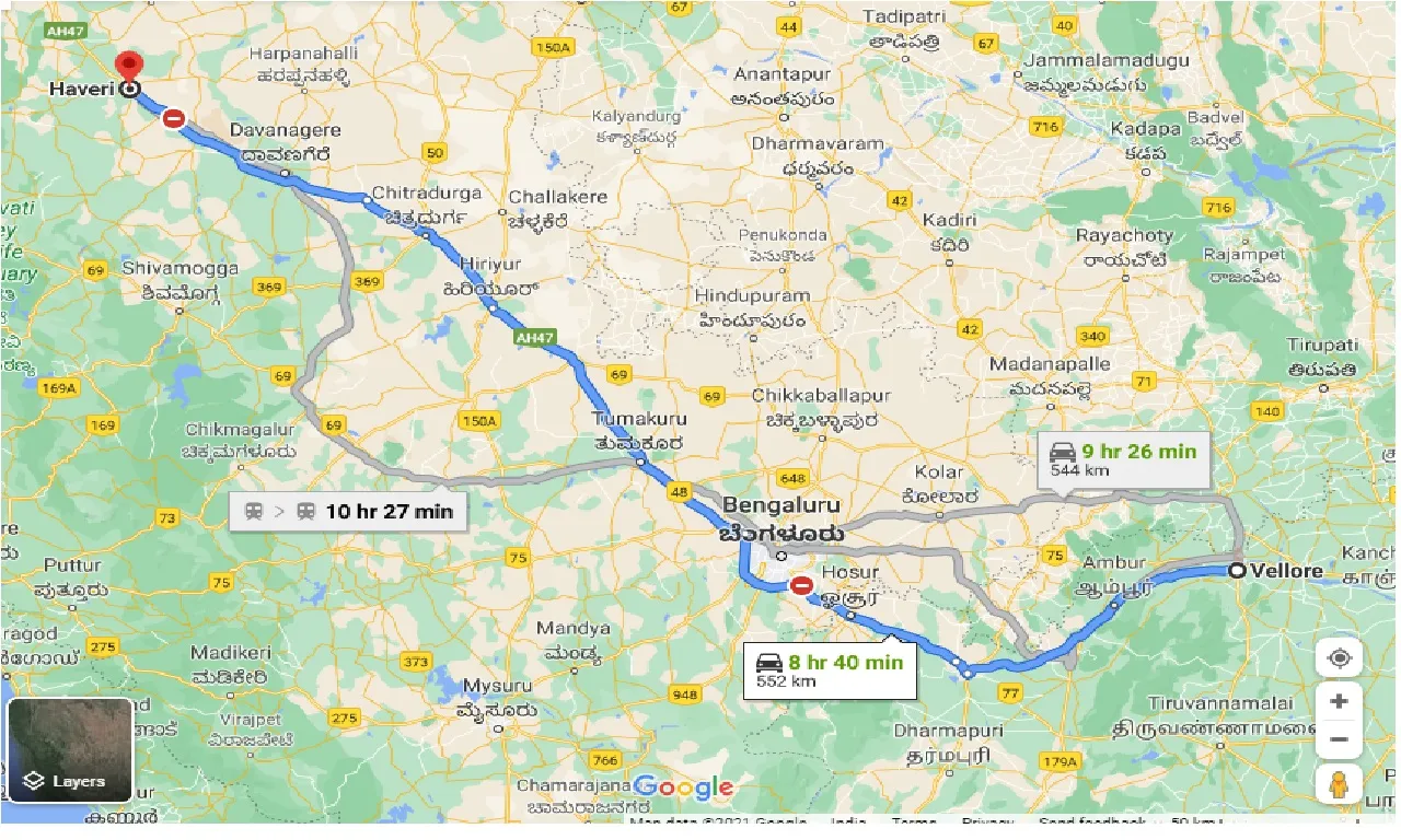vellore-to-haveri-taxi