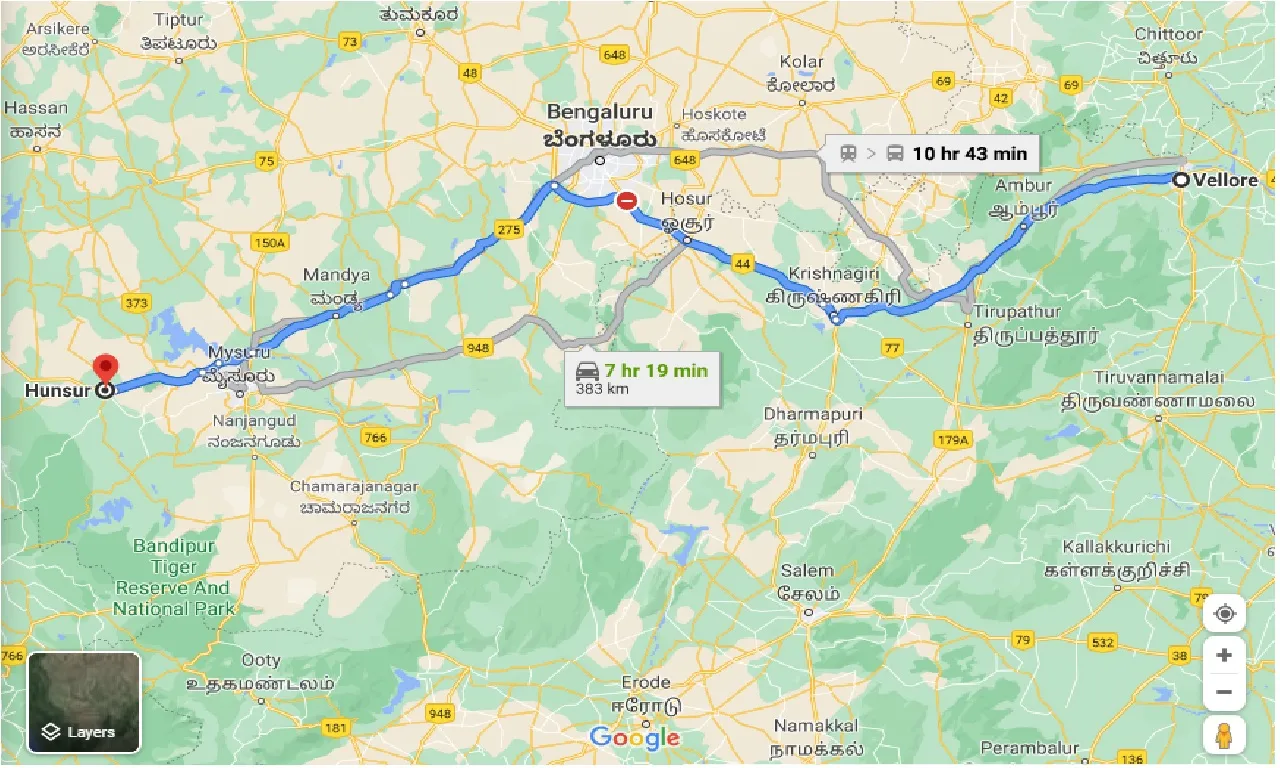 vellore-to-hunsur-one-way
