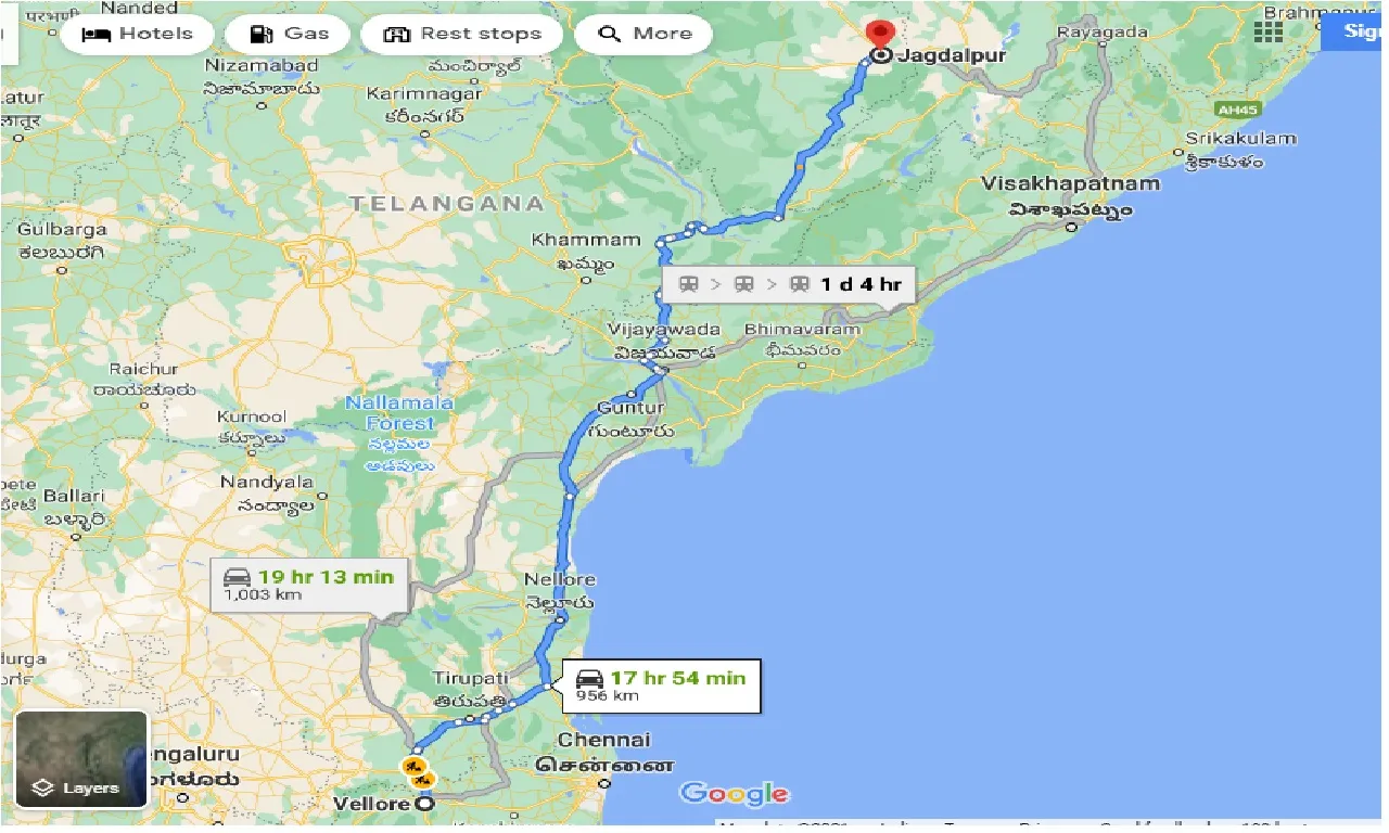 vellore-to-jagdalpur-taxi