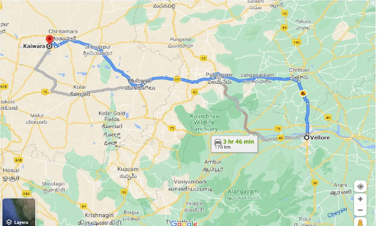 vellore-to-kaiwara-one-way