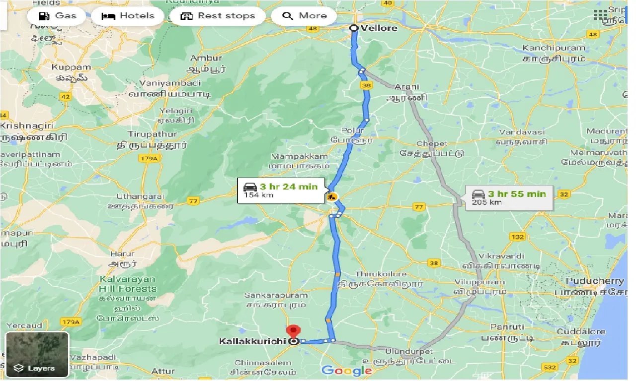 vellore-to-kallakkurichi-one-way