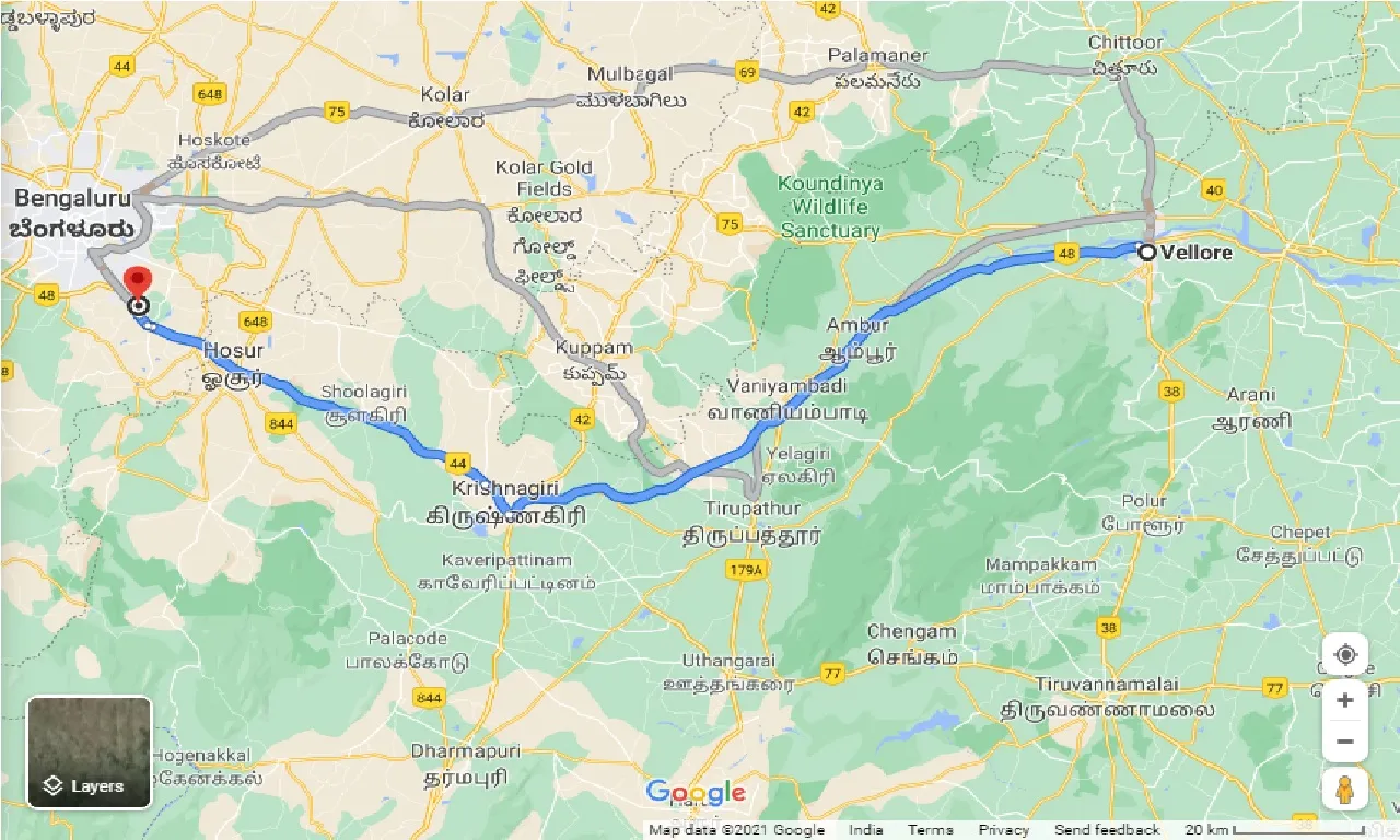 vellore-to-kammasandra-one-way