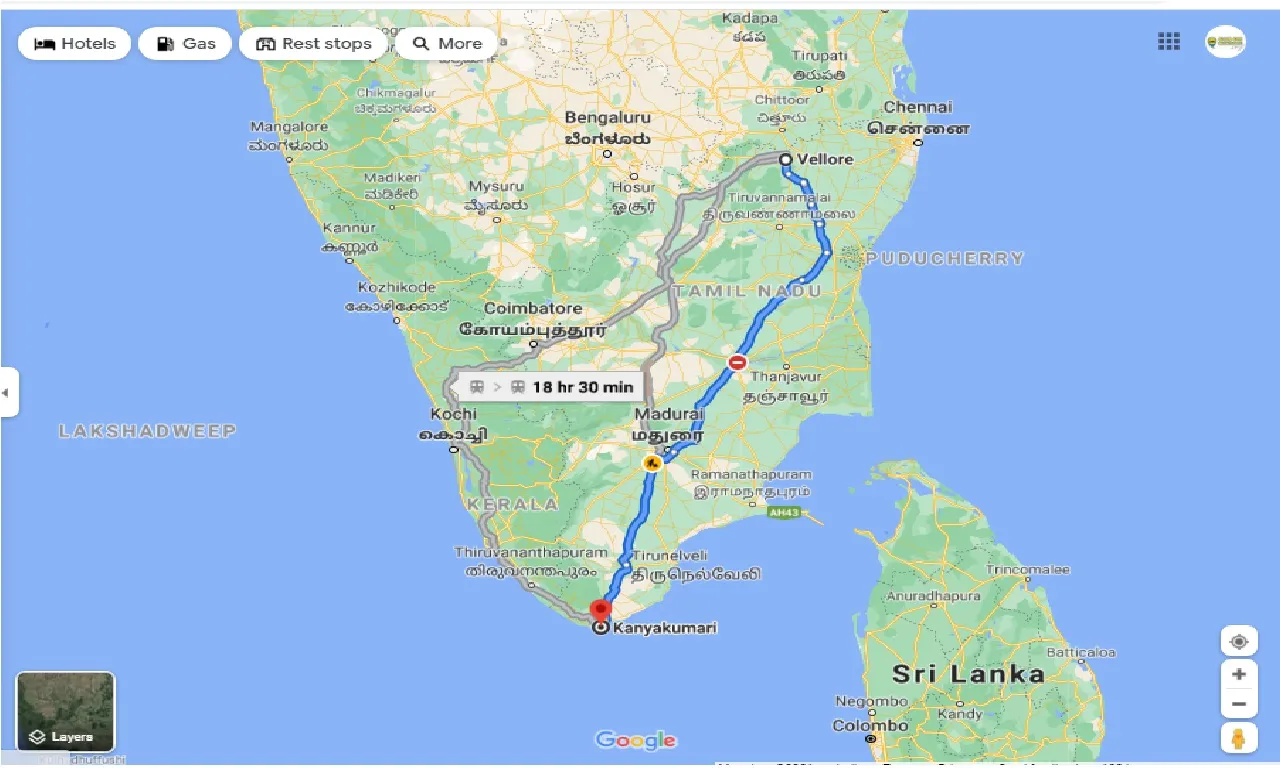vellore-to-kanyakumari-outstation