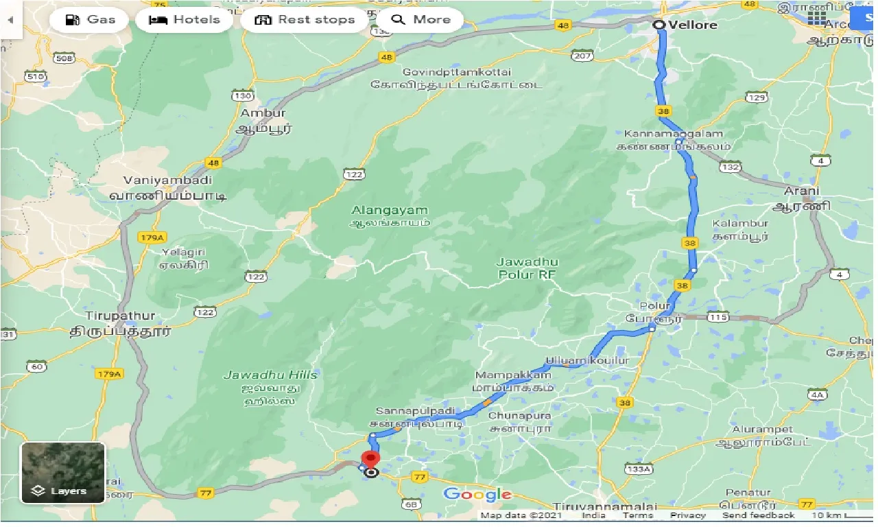 vellore-to-kariamangalam-one-way