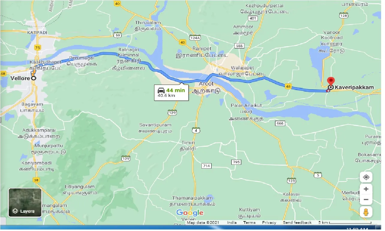 vellore-to-kaveripakkam-one-way