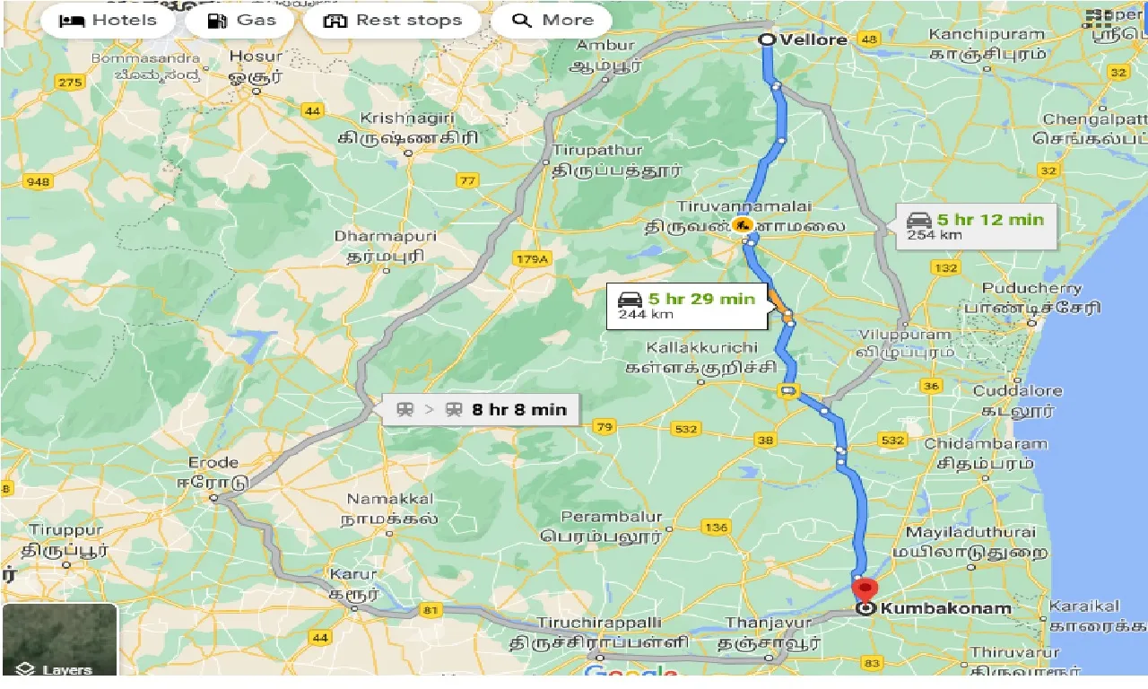 Vellore To Kumbakonam One Way vellore-to-kumbakonam-one-way