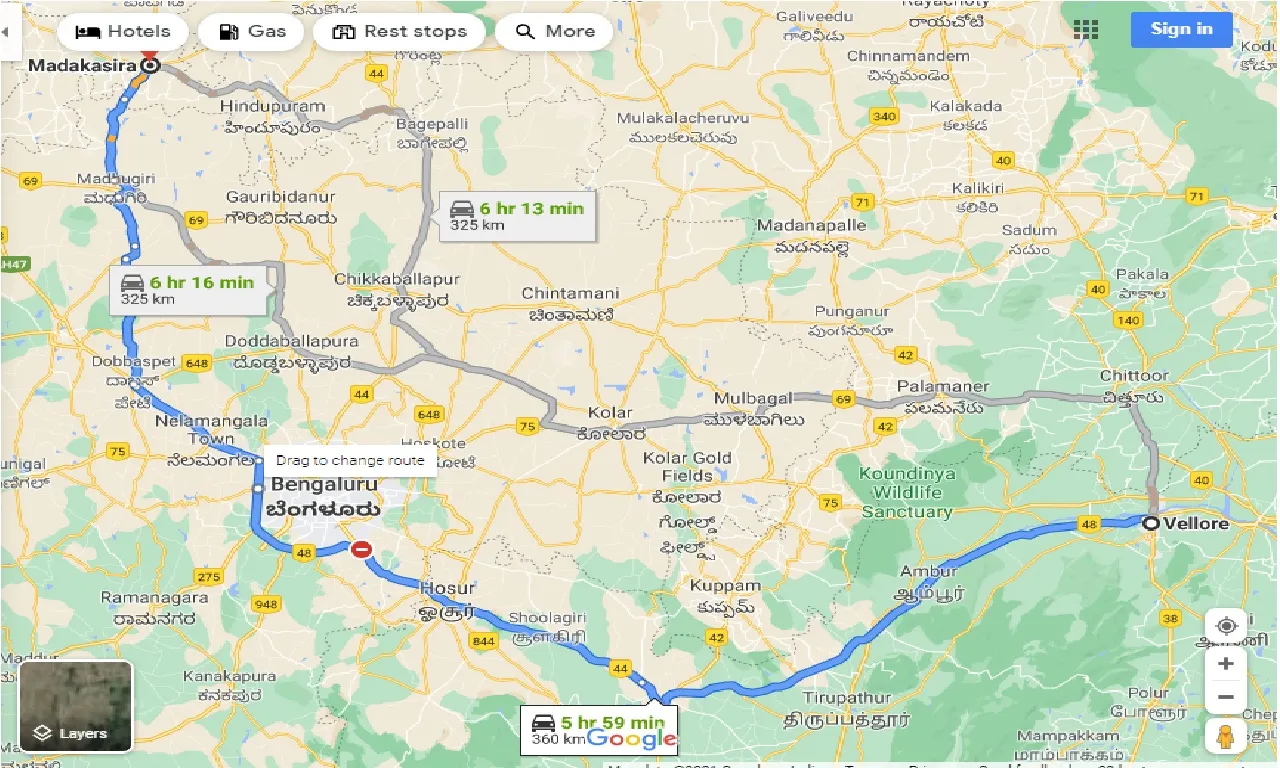 vellore-to-madakasira-one-way