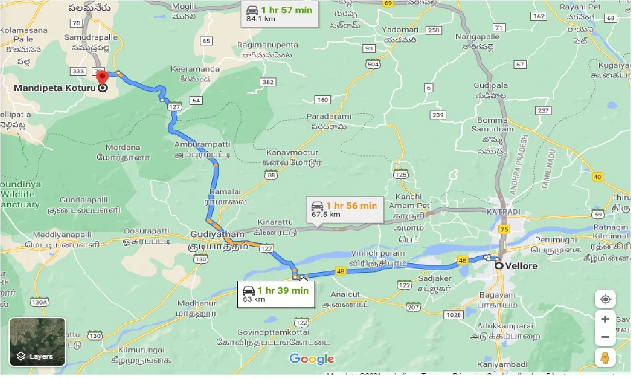 vellore-to-mandipeta-taxi