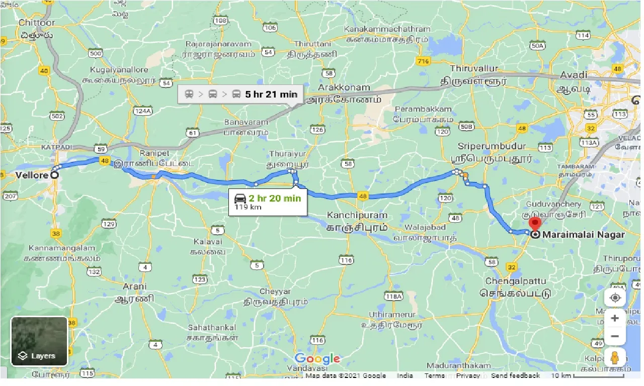 vellore-to-maraimalai-taxi