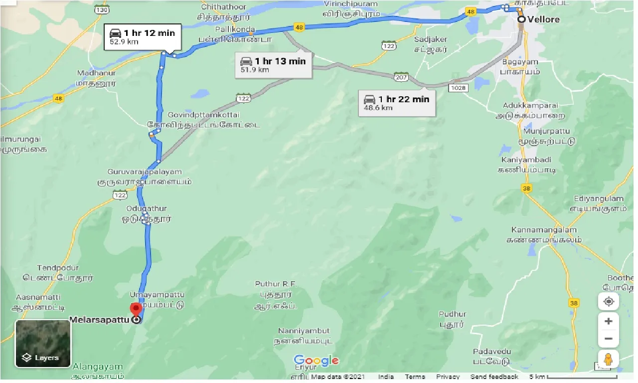 vellore-to-melarsapattu-one-way