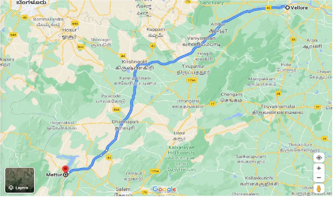 vellore-to-mettur-one-way
