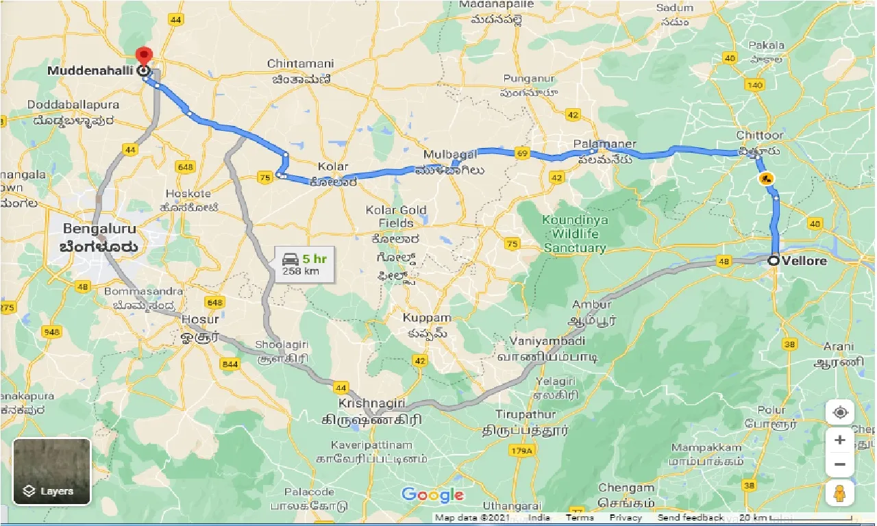 vellore-to-muddenahalli-one-way
