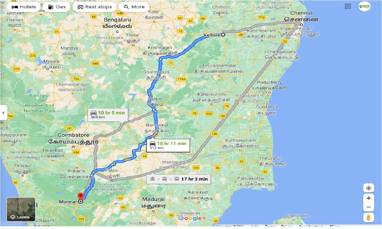 vellore-to-munnar-outstation