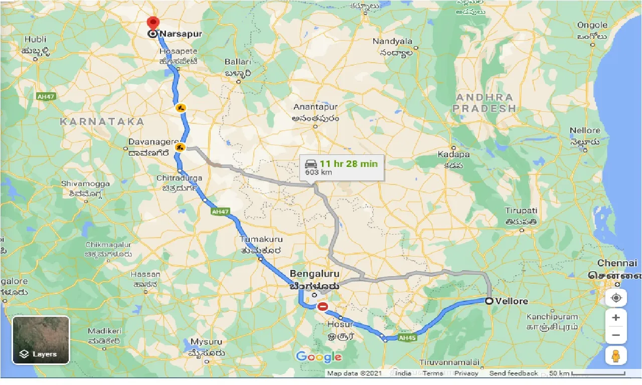 vellore-to-narsapura-taxi