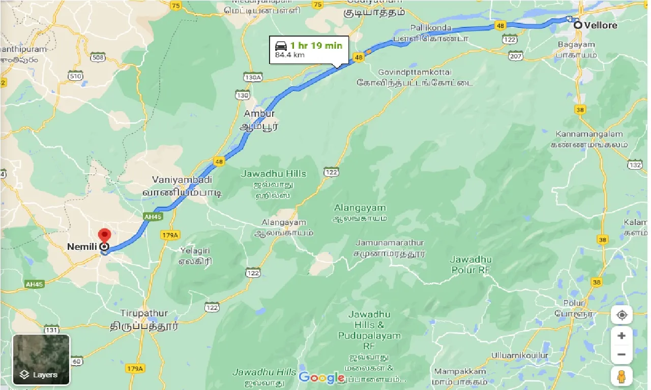 vellore-to-nemili-one-way